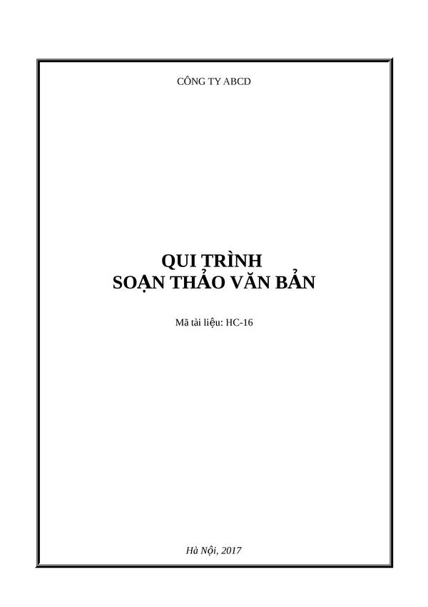 Quy định soạn thảo văn bản