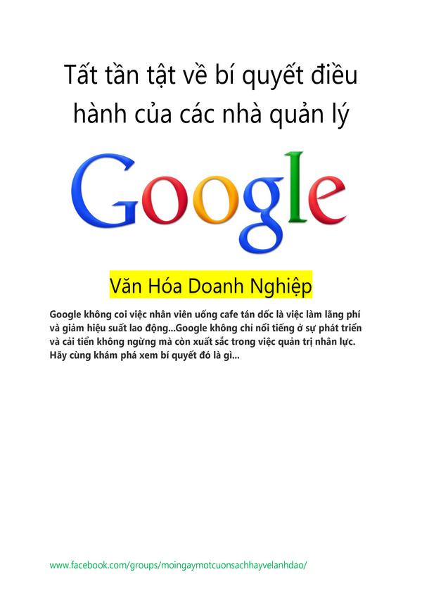 Tất tần tật về bí quyết điều hành của các nhà quản lý Google