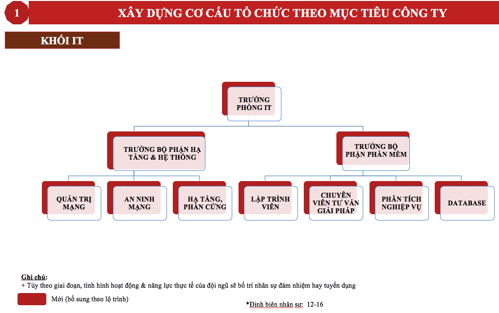 Cơ cấu tổ chức phòng CNTT chuyên nghiệp