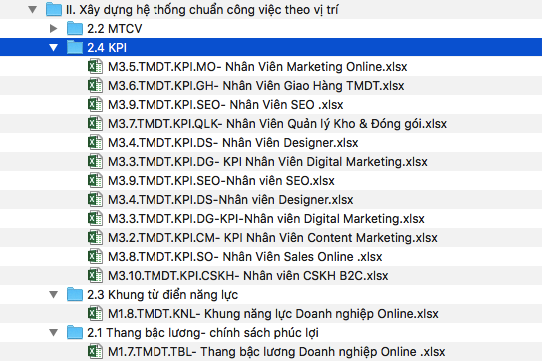 Phần 2.2 KPI - Khung năng  lực và thang lương phòng TMĐT